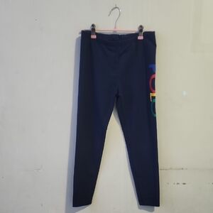 Polo by Ralph Lauren Navy Leggings with Multicolor Logo